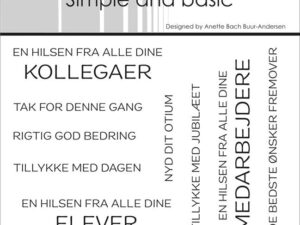 SBC208 Simple and Basic Clearstamp, En Hilsen mfl.