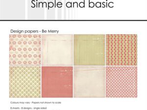 SBP753 Simple and Basic Design Papirblok 30 x 30 cm, Be Merry