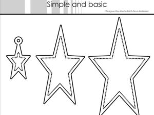 SBD583 Simple and Basic die, Oblong Stars - Stjerne #2 w/tag