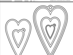 SBD584 Simple and Basic die, Oblong Hearts - Hjerte w/tag