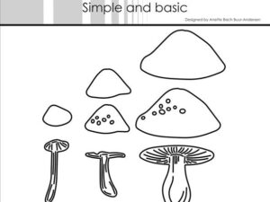 SBD588 Simple and Basic die, Mushrooms - Svampe
