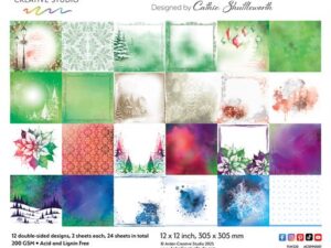 ACSPP0007 Arden Creative Studio Papirblok 30x30cm, Vintage Christmas