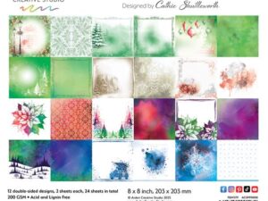 ACSPP0008 Arden Creative Studio Papirblok 20x20cm, Vintage Christmas
