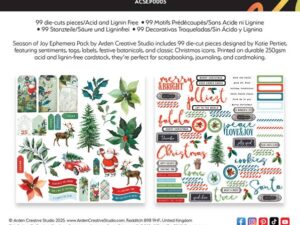 ACSEP0005 Arden Creative Studio Ephemera Pack/Die Cuts, Season of Joy