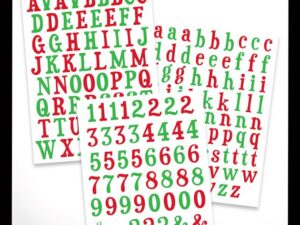 ACSAS0001 Arden Creative Studio Stickers, Vintage Christmas - Alphabet Stickers