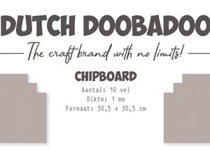 474300009 Dutch Doobadoo Chipboard 30 x 30, ca. 1.0mm, Neutral/Brun, 10 stk.