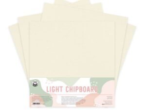 P13-CHI-00 Light Chipboard 30 x 30, ca. 1.15mm, Creme, 5 stk.