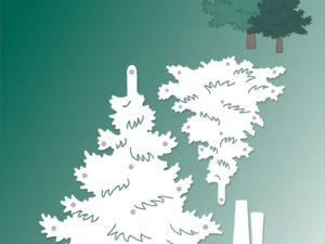 BLD1792 By Lene Die Cut/Emb, Fir Tree - Grantræ - Juletræ