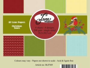 BLP369 By Lene Papirblok 30 x 30 cm, Christmas Tones