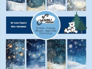 BLP669 By Lene Papirblok A6, Blue Christmas