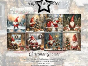PF552 Paper Favourites, Papirsblok 15x15, Christmas Gnomes