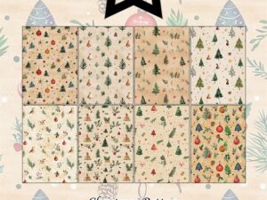 PFA195 Paper Favourites, Papirsblok A5, Christmas Pattern