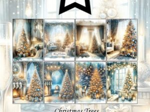PFA594 Paper Favourites, Papirsblok A6, Christmas Trees - Juletræer