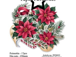 PFD032 Paper Favourites Die-Cuts, Poinsettia - Julestjerner