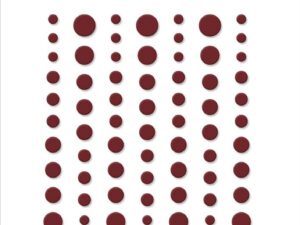 SBA050 Simple and Basic, Matte Enamel Dots, Wine Red