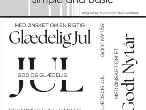 SBC212 Simple and Basic Clearstamp, Glædelig Jul mfl.