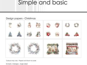 SBP754 Simple and Basic Design Papirblok 30 x 30 cm, Christmas