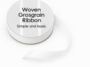 SBA451 Simple and Basic, Grosgrain Ribbon, 8mmx10m, White - Hvid