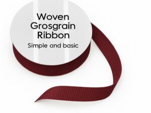 SBA455 Simple and Basic, Grosgrain Ribbon, 8mmx10m, Dark Red - Mørkerød
