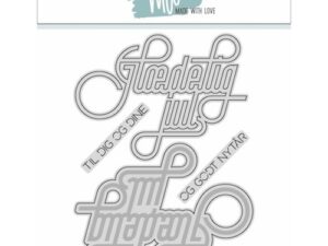 63464 MW Made With Love Dies, Tekstdie, Glædelig Jul Script