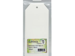 LS068 Lavinia Stamps, Papir Watercolour Card Tags, 7,5 x 18,0 cm. 5 stk.