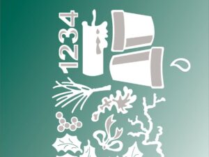 BLD1206 By Lene Die Cut/Emb, Adventh Candle - Kalenderlys