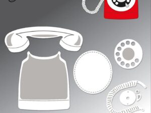 BLD1803 By Lene Die Cut/Emb, Retro Phone - Telefon