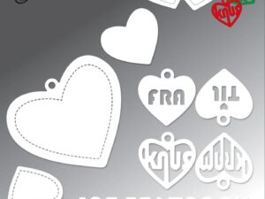 BLD1804 By Lene Die Cut/Emb, Til/Fra Hjerter