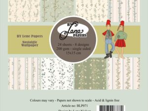 BLP071 By Lene Papirblok 15 x 15 cm, Nostalgic Wallpaper
