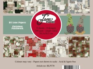 BLP370 By Lene Papirblok 30 x 30 cm, Christmas Patchwork