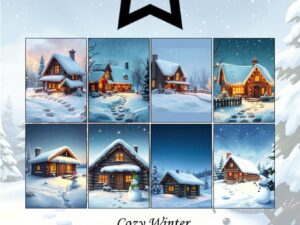 PFA597 Paper Favourites, Papirsblok A6, Cozy Winter - Vinter landskab