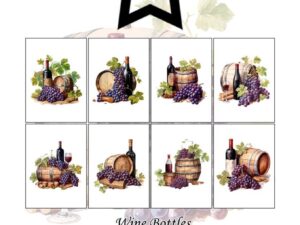 PFA599 Paper Favourites, Papirsblok A6, Wine Bottles - Vin