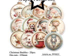 PFD033 Paper Favourites Die-Cuts, Christmas Baubles