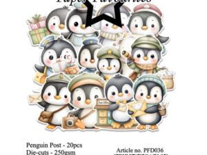 PFD036 Paper Favourites Die-Cuts, Penguin Post - Pingviner