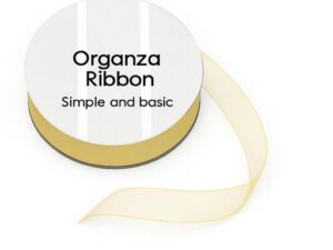 SBA402 Simple and Basic, Organza Ribbon, 8mmx10m, Cream - Creme