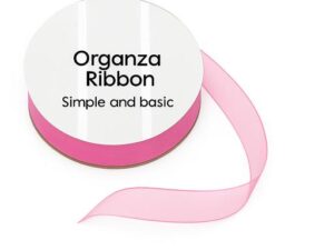 SBA405 Simple and Basic, Organza Ribbon, 8mmx10m, Pink