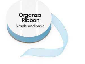 SBA406 Simple and Basic, Organza Ribbon, 8mmx10m, Light Blue - Lyseblå