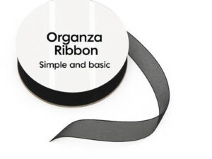 SBA409 Simple and Basic, Organza Ribbon, 8mmx10m, Black - Sort
