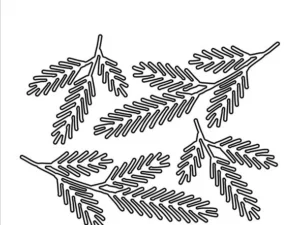 SBD606 Simple and Basic die, Pine branches