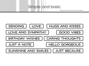 SBD607 Simple and Basic die, All-in-one Plate - Good vibes