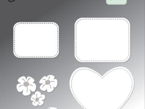 BLD1808 By Lene Die Cut/Emb, Frames For Text - Ramme til Tekster