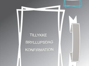 BLD1809 By Lene Die Cut/Emb, Rectangle w/texts - Rektangel med tekster
