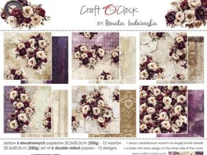 CC-C80-PC-00 Craft O'Clock Paper Pack 30,5 x 30,5 cm, Plum & Caramal