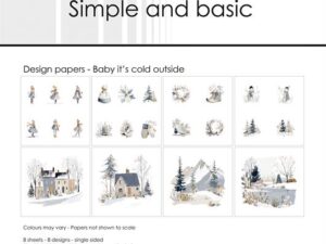 SBP756 Simple and Basic Design Papirblok 30 x 30 cm, Baby It's Cold Outside