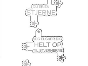 SBH034 Simple and Basic Press Plate + die /Du er en stjerne