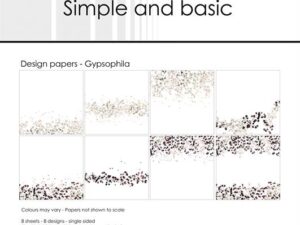 SBP757 Simple and Basic Design Papirblok 30 x 30 cm, Gypsophila
