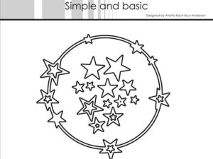 SBD623 Simple and Basic die, Ring with stars - Ring med stjerner