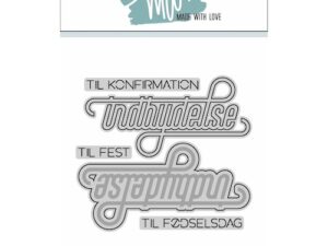 63486 MW Made With Love Dies, Tekstdie - Indbydelse Script