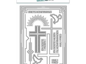 63488 MW Made With Love Dies, Deco Cross and Frame