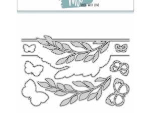 63492 MW Made With Love Dies, Leafy Border - Gren/Blad bort